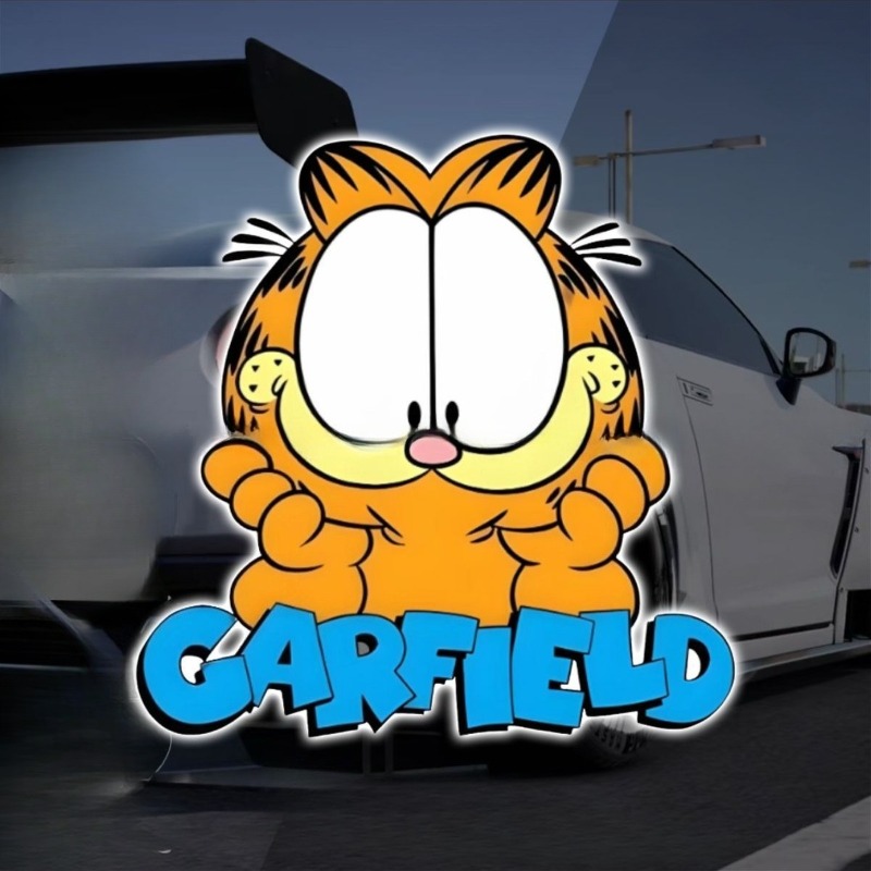 Car Accessories Cute - Креативные мультяшные наклейки с Гарфилдом для