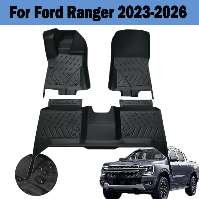 Car Floor Mat Rubber - Коврики для Ford Ranger 2023-2026, леворульные,
