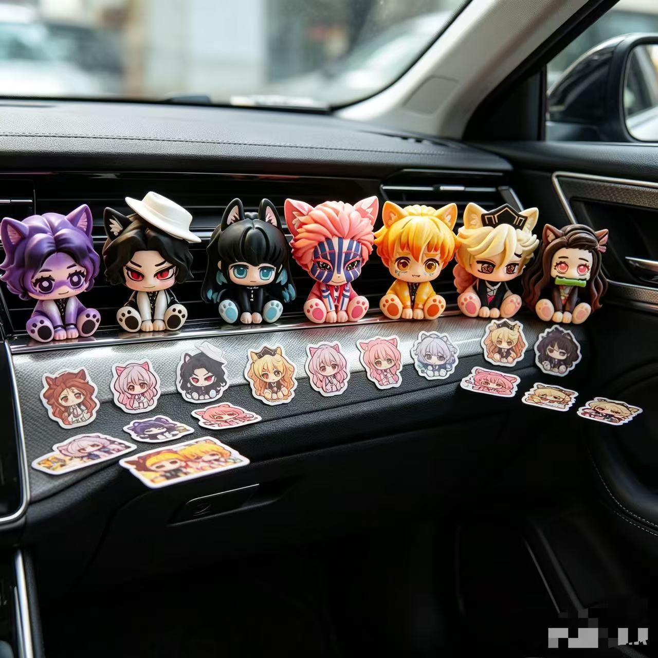 Car Accessories Cute - Милая фигурка-чипи «Истребитель демонов» для автомобиля,