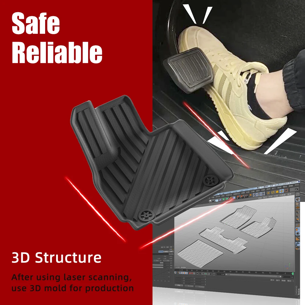 3D-коврики TPE для Porsche Mac – обзор и цена Car Floor Mat Rubber