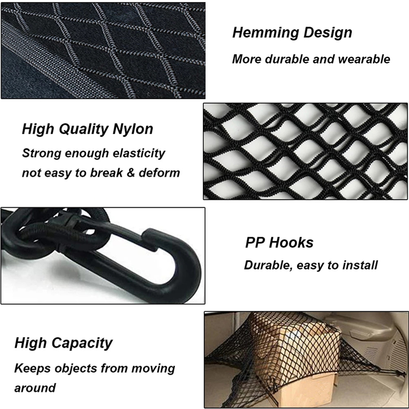 4-яходная сетка для багажника  – обзор и цена Car Cargo Net Trunk